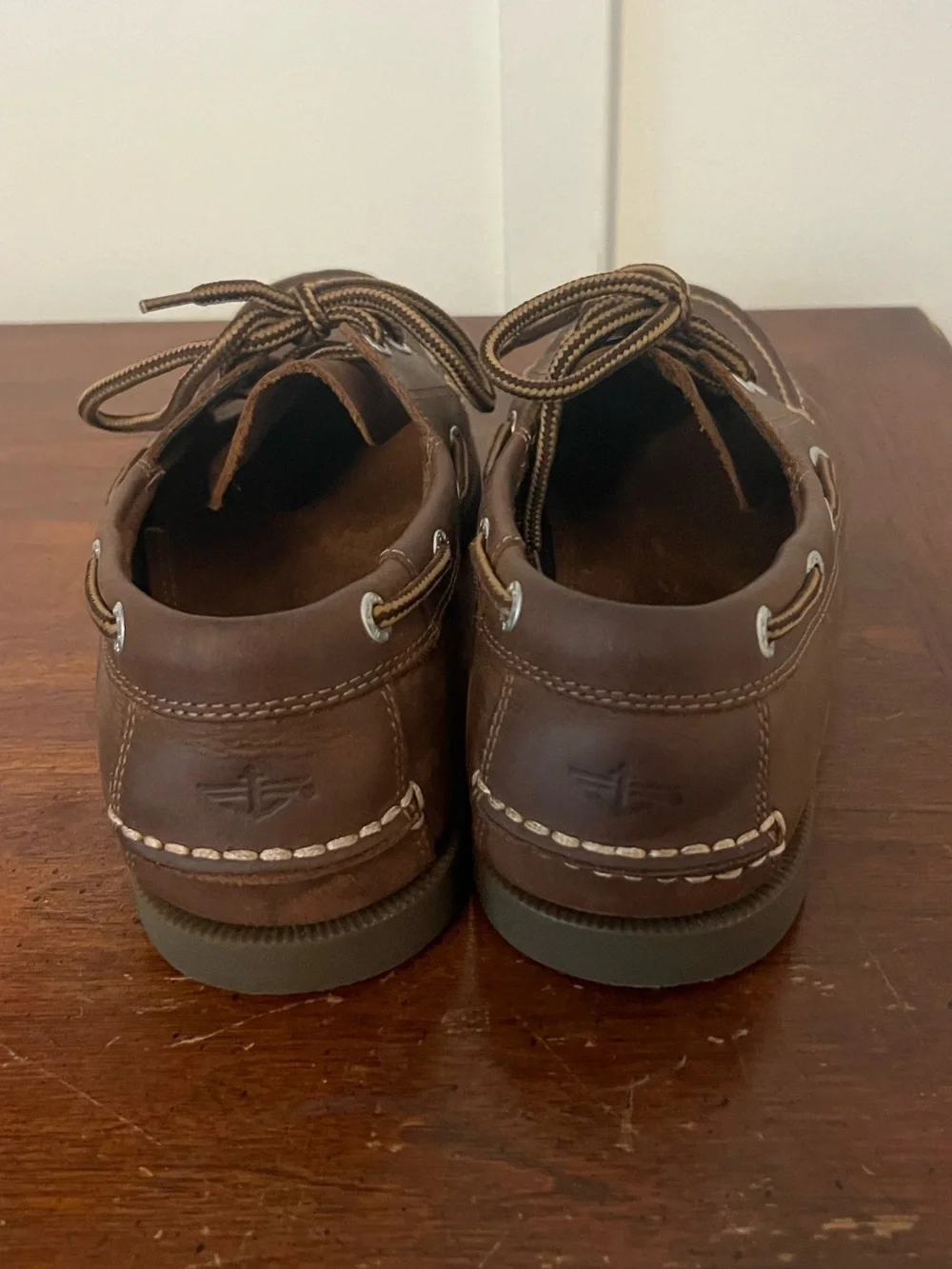 Men's Brown Leather Dockers Boat Shoes size 7.5